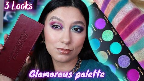 GLAMINATRIX COSMETICS GLAMOUROUS PALETTE REVIEW, SWATCHES, & 3 EYE ...