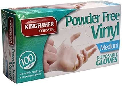 Amazon.com: Marksman DISPOSABLE VINYL GLOVES. POWDER FREE. PACK 100. FOOD, CLEANING. SIZE MEDIUM ...