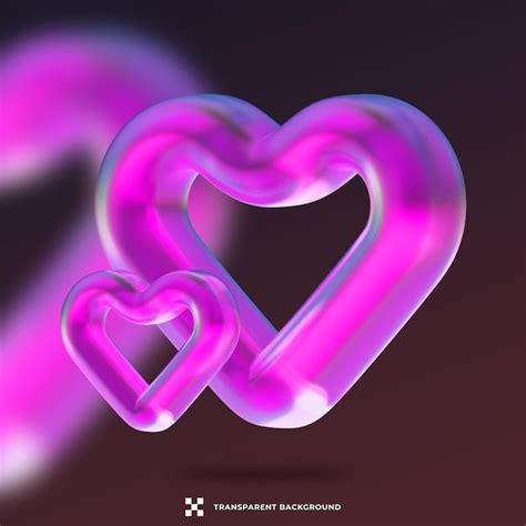 Premium PSD | Happy valentine's day with 3d hearts