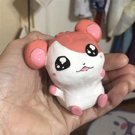 Hamtaro ceramic figure! Stands at a bit over three... - Depop