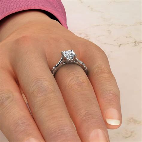 Vintage Cushion Cut Moissanite Engagement Ring - Yalish Diamonds