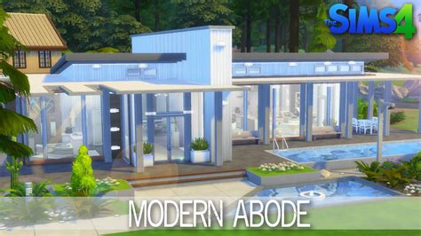 The Sims 4 House Building - Modern Abode - Speed Build - YouTube