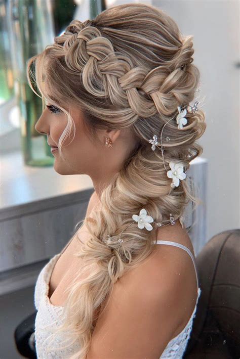 39 Adorable Braided Wedding Hair Ideas | Braids for long hair, Wedding hair side, Braided ...