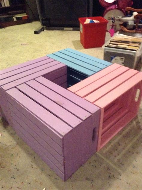 Make a small coffee table out of crates (my pic) | Coffee table out of crates, Wood diy ...