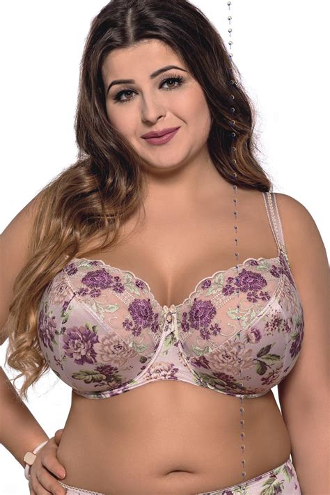 Gorsenia K279 Margo underwired non padded bra maxi plus size floral ...