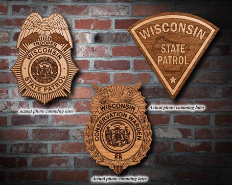 Personalized Wooden Wisconsin State Patrol Badge or Patch - Etsy