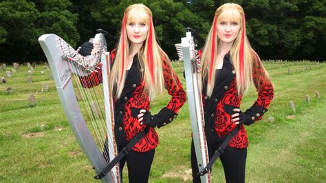 The Harp Twins Perform a Cover of Iron Maiden’s Heavy Metal Song ‘The Trooper’