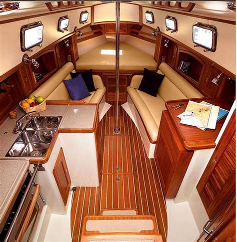 Small Sailboat Interiors - The boat is noted to be much easier to steer ...