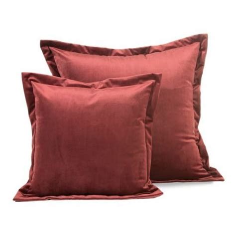 Burgundy velvet cushion covers