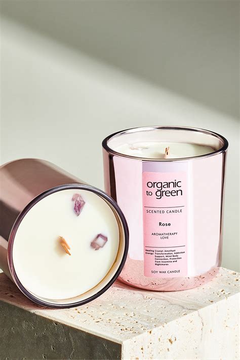 LOVE - Rose Aromatherapy with Amethyst CANDLE – Organic to Green Beauty & Wellness, Inc.