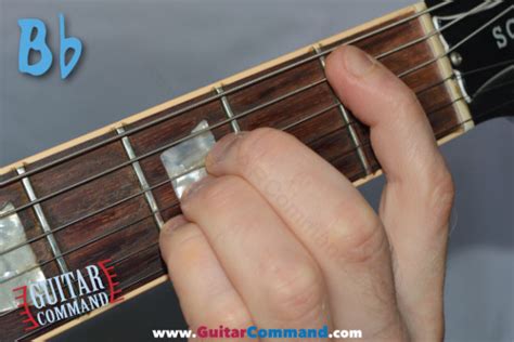 Bb Chord Guitar Finger Position Diagram: How To Play B Flat