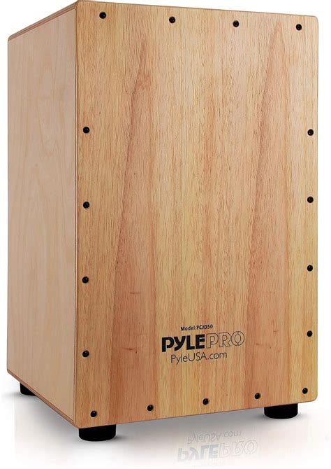 Pyle Wooden Hand Drum Percussion Beat Box-Hybrid Electronic Style ...