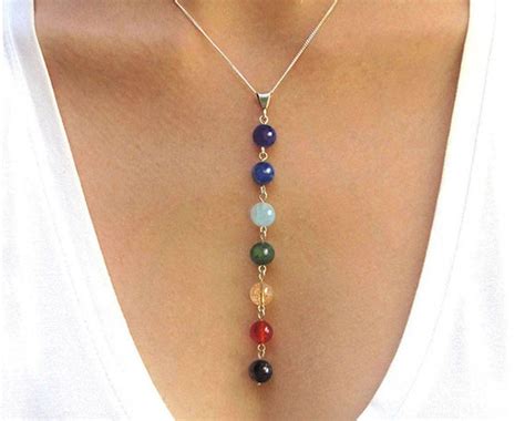 7 Chakra Necklace | Chakra jewelry, Chakra necklace, Yoga jewelry