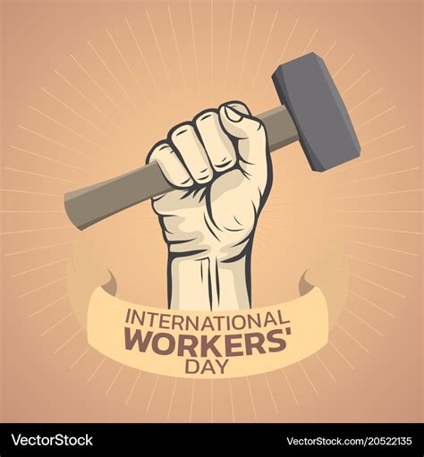 International workers day logo icon design Vector Image