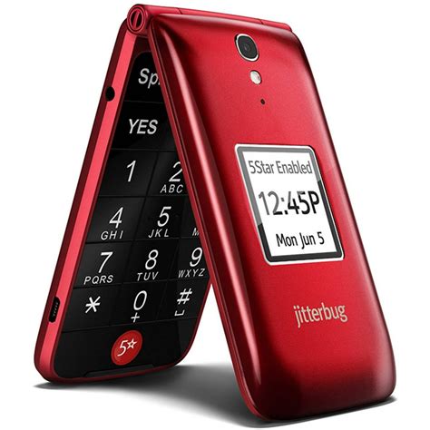 GreatCall Jitterbug Easy-to-Use Cell Phone for Seniors, Red - Walmart ...