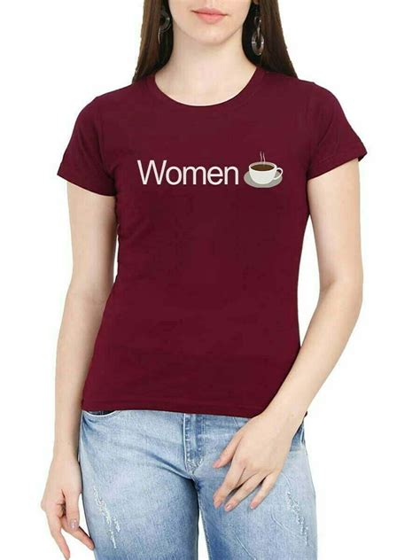 Women Coffee Cup Women Half Sleeve Maroon Meme T Shirt - Crazy Punch