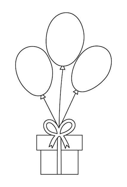 Balloons Bunch Clipart Black And White