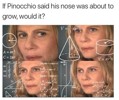 If Pinocchio said his nose was about to grow, would it? - )