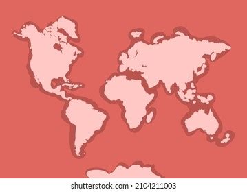 World Map Continents Atlas Planet Earth Stock Illustration 2104211003 | Shutterstock