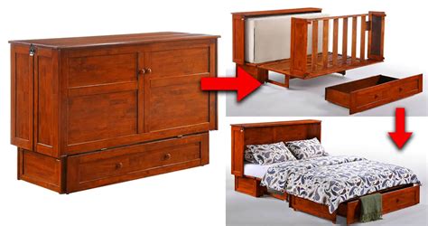 This Murphy Cabinet Bed Converts Into A Queen Size Bed In Seconds