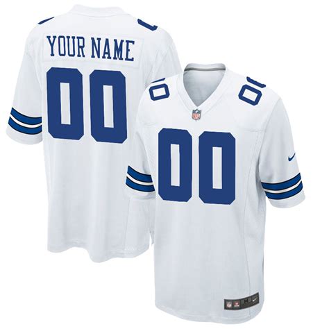 Dallas Cowboys White Custom Game Jersey - jerseys2021