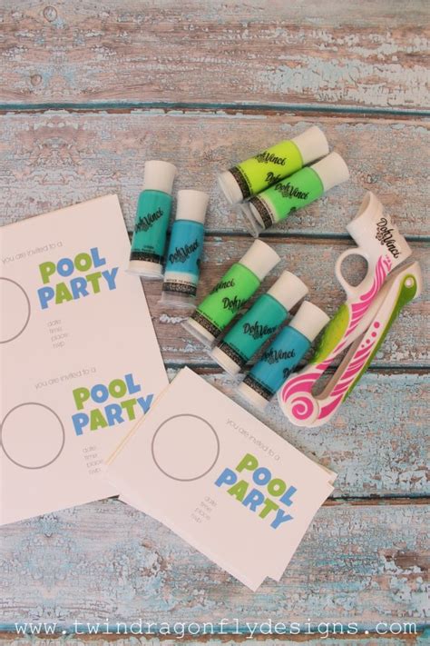 3D Printable Pool Party Invitation » Dragonfly Designs