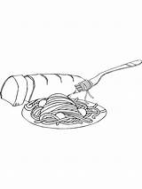 Pasta coloring pages sketch template