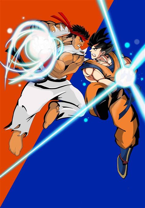 Ryu vs Goku by KyleZeo on DeviantArt | Colisão