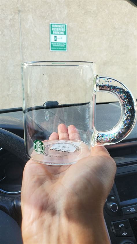 Holiday Collection 2019 Clear glass mug with glitter in the handle that ...