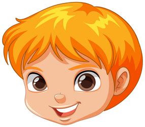 Cute boy cartoon face isolated Royalty Free Vector Image