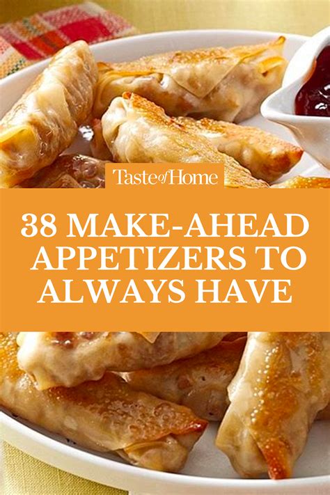 38 Make-Ahead Appetizer Recipes to Always Have on Hand in 2024 | Make ...