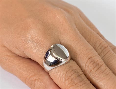 Sterling Silver Signet Ring Men's Solid Heavy Silver - Etsy