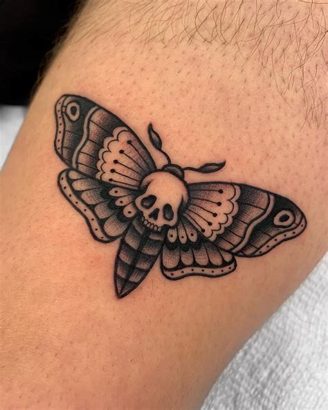 Traditional Moth Tattoo Flash