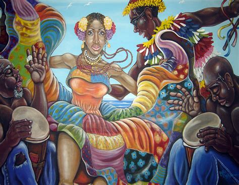 Four spirits of Congo Dance Painting by Rafael Cruzpagan - Fine Art America