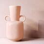 Pink Ceramic Vase With Handles, H20cm By Lisa Angel