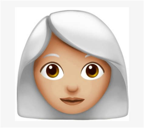 White Hair Woman Emoji - 👩 Emoji Iphone PNG Image | Transparent PNG Free Download on SeekPNG