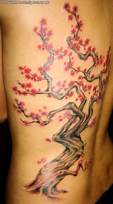 Tattoo of Cherry blossoms, Trees, Back
