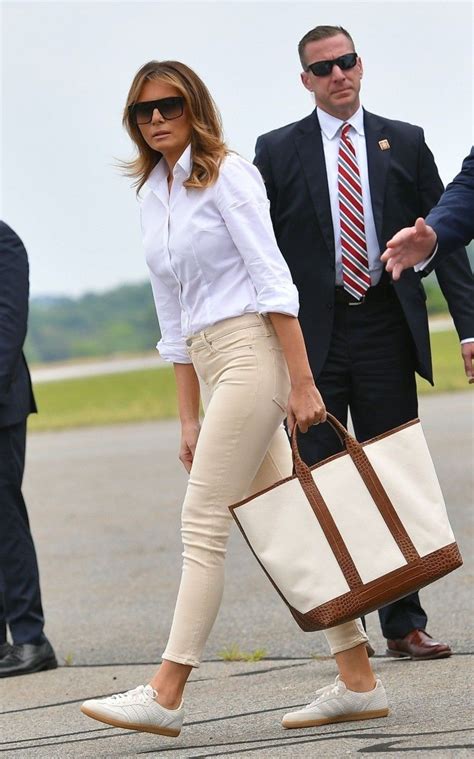 Fashion notes melania trump clutches michael kors tote for signature summer jet set style – Artofit