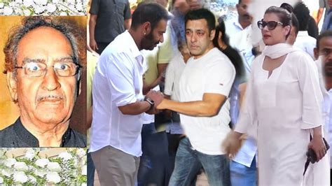 Ajay Devgan, Kajol Emotionally Meet Salman Khan at His Father Prathna ...