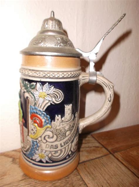 German Porcelain and Pewter Stein Tankard Vintage Ale and Beer Pub Mug Breweriana | Pottery, Mcm ...
