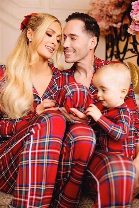 Paris Hilton Poses with Her Babies in Matching Pajamas for First Family Christmas Photos ...