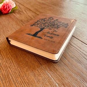 Personalized Family Bible Custom NIV Family Tree Journaling Bible Engraved Bible Wedding Bible ...