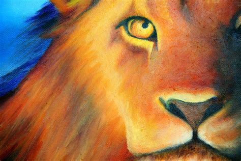Lion In Oils Free Stock Photo - Public Domain Pictures