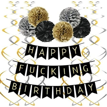 - Adult Funny Happy Birthday Banner Kit, Funny Birthday Kit, Funny Happy FING Birthday Banner ...