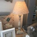 distressed white urn finial table lamp and shade by cowshed interiors ...