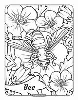 Free Printable Adult Bee Coloring Page 1 sketch template
