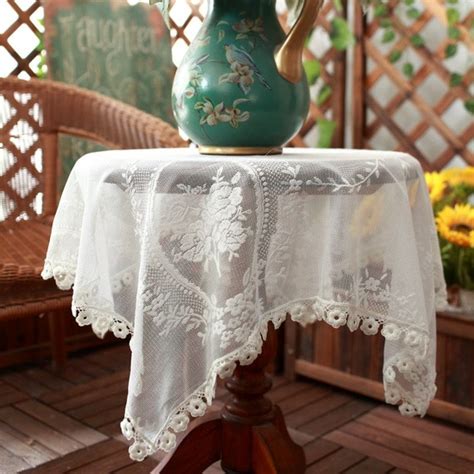 Classic White Lace Tablecloth Round Lace Tablecloth for - Etsy