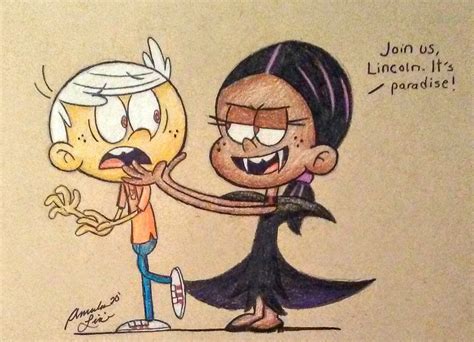 Lincoln y Vampira Ronnie Anne | The loud house fanart, Disney animation ...