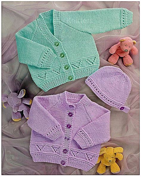 PLY 3/6 MONTHS PATTERN ONLY BABY MATINEE JACKETS 2DESIGNS KNITTED IN 4