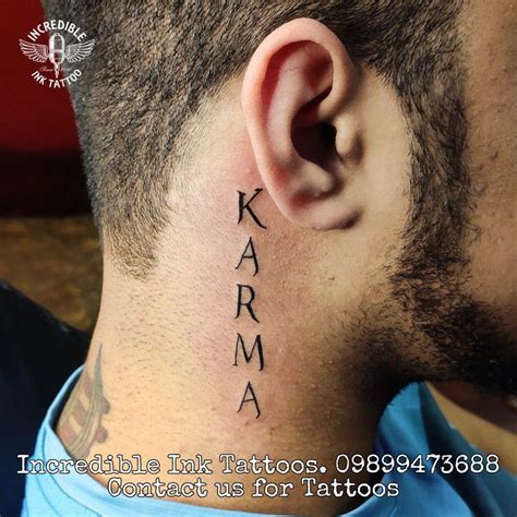 Karma Tattoo #karmatattoo #necktattoo contact us 09899473688 | Karma ...